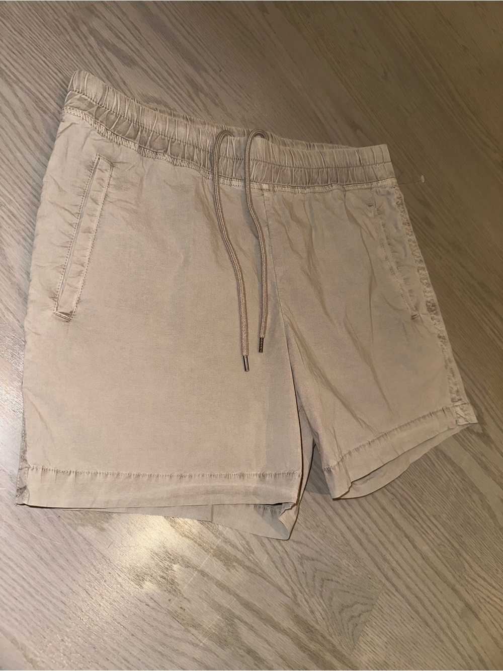 James Perse  Light Tan Drawstring Shorts